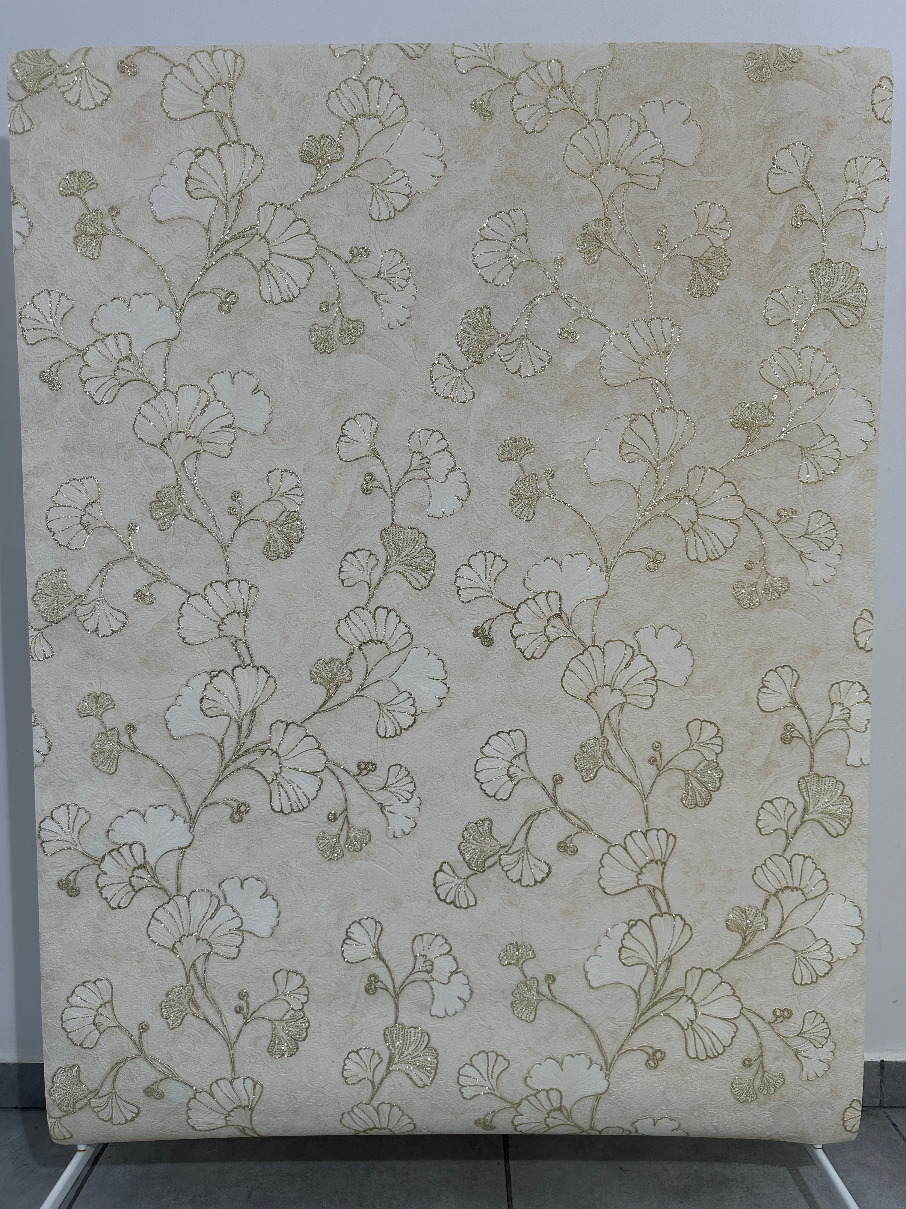 Papier peint fleur or 1,06x10m