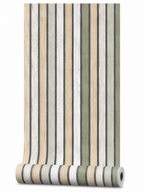 Papier peint tasseaux bois/vert 0,53x10m