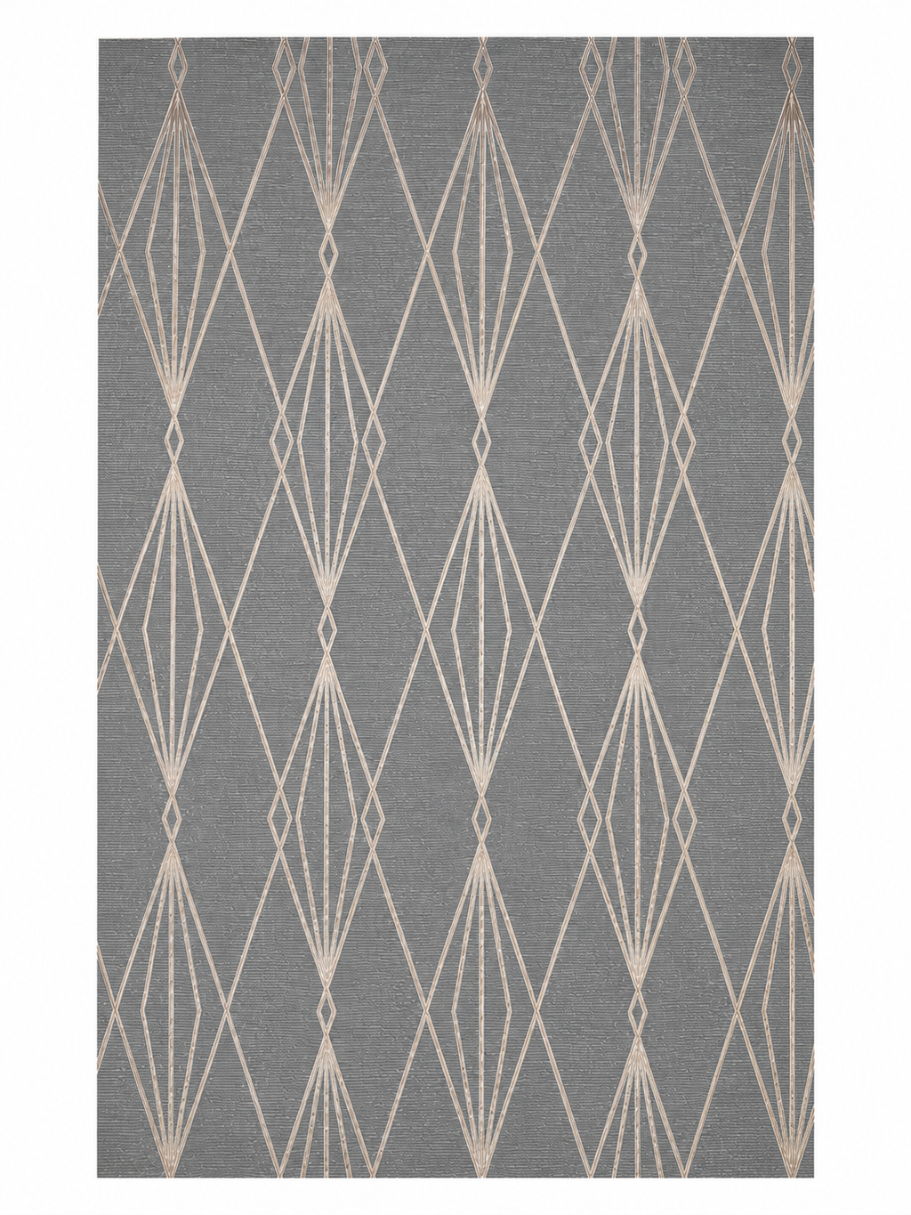 Papier peint losange gris cuivre 0,53x10m
