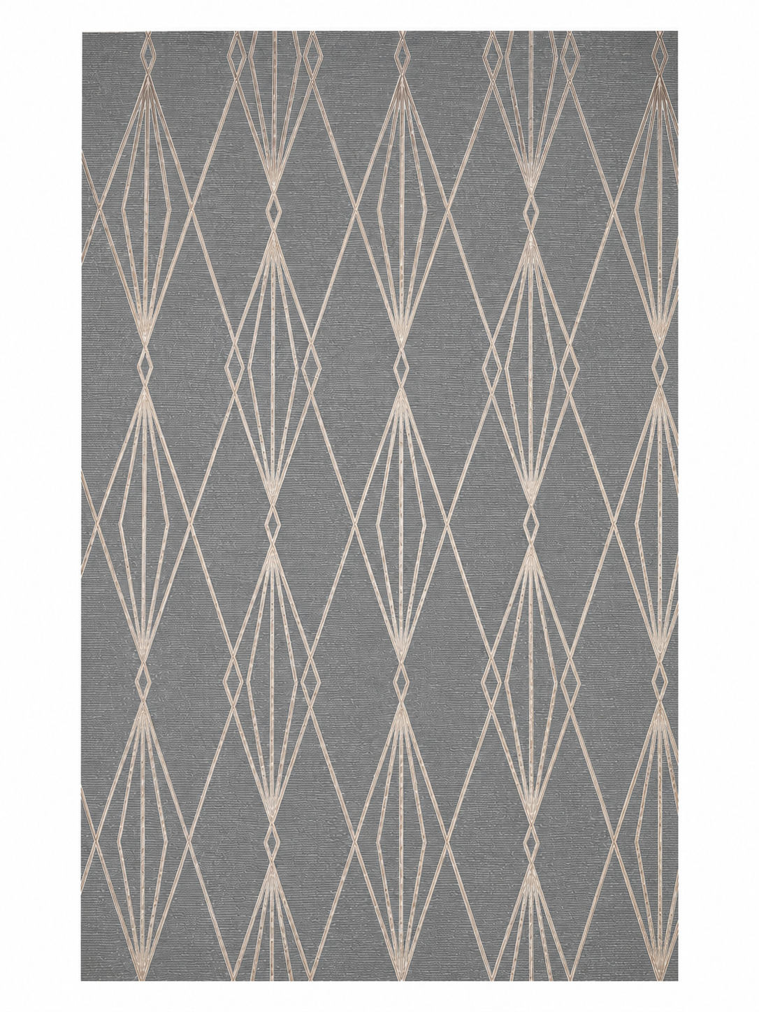 Papier peint losange gris cuivre 0,53x10m