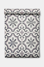 Papier peint faïence gris/blanc 10mx0,53m