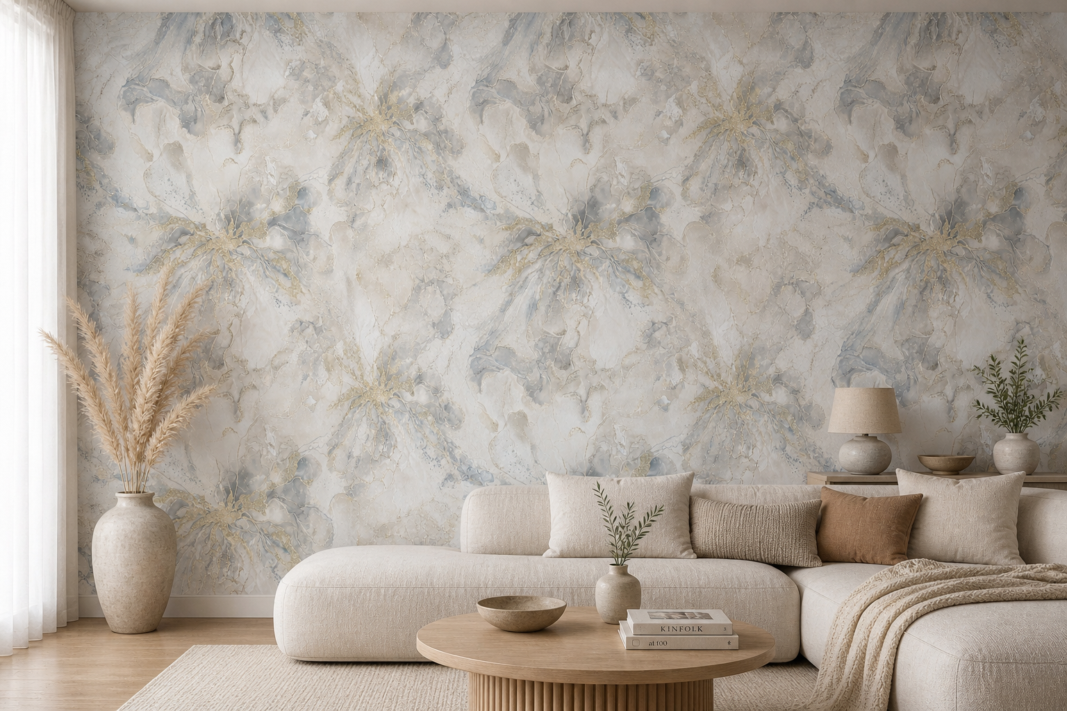 Papier peint tache marbre 0,53x10m