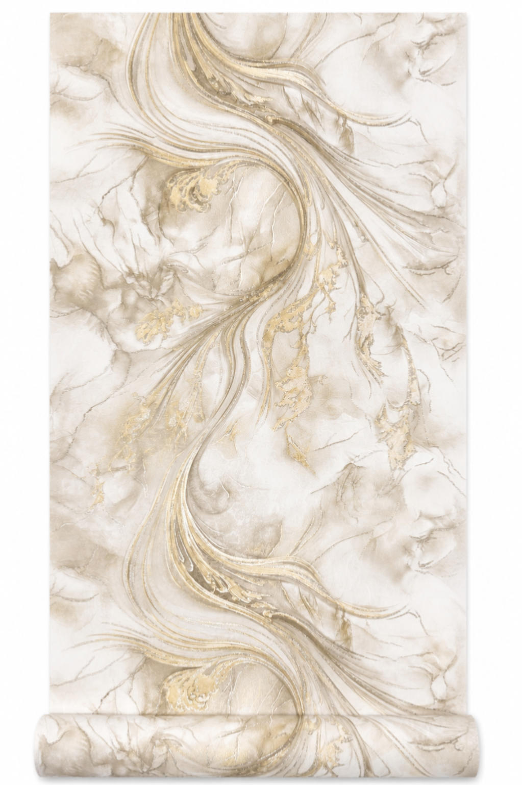 Papier peint fleur d’or fuyante 0,53x10m