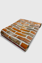 Papier peint brique naturelle rouge/orange 10mx0,53m