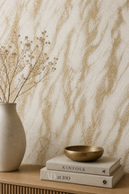 Papier peint marbre or 0,53x10m