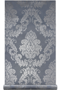 Papier peint baroque bleu nuit 0,53x10m