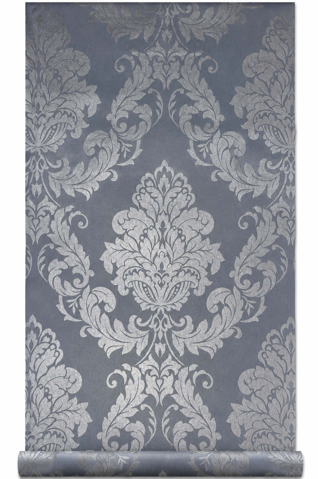 Papier peint baroque bleu nuit 0,53x10m