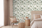 Papier peint feuillage vert doré 0,53x10m