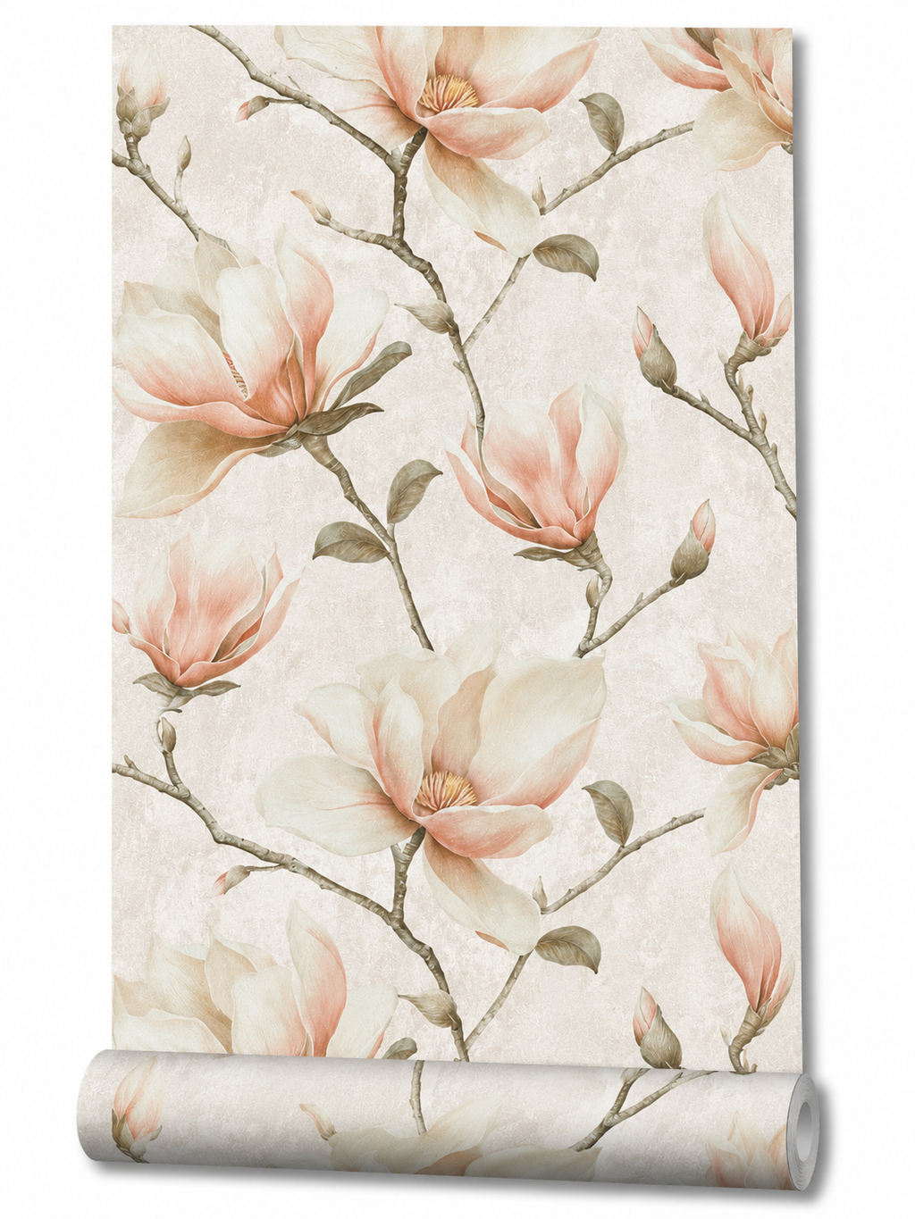 Papier peint fleur oranger 0,53x10m