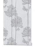 Papier peint arbre gris clair 0,53x10m