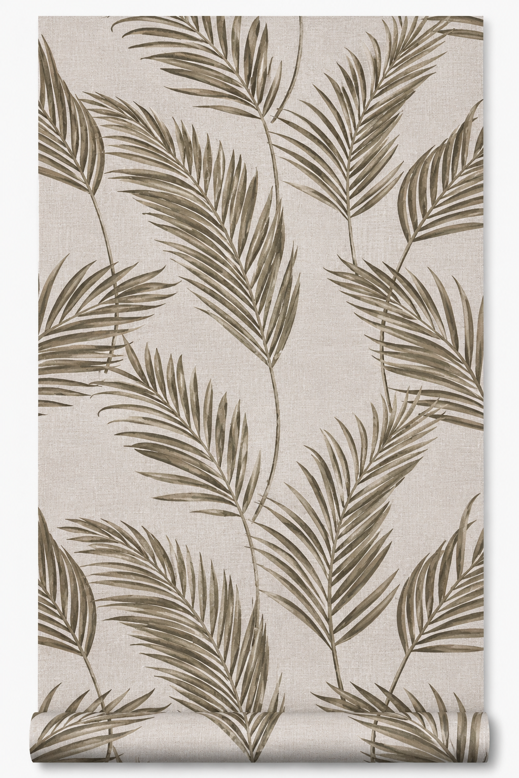 Papier peint plumes marron 0,53x10m