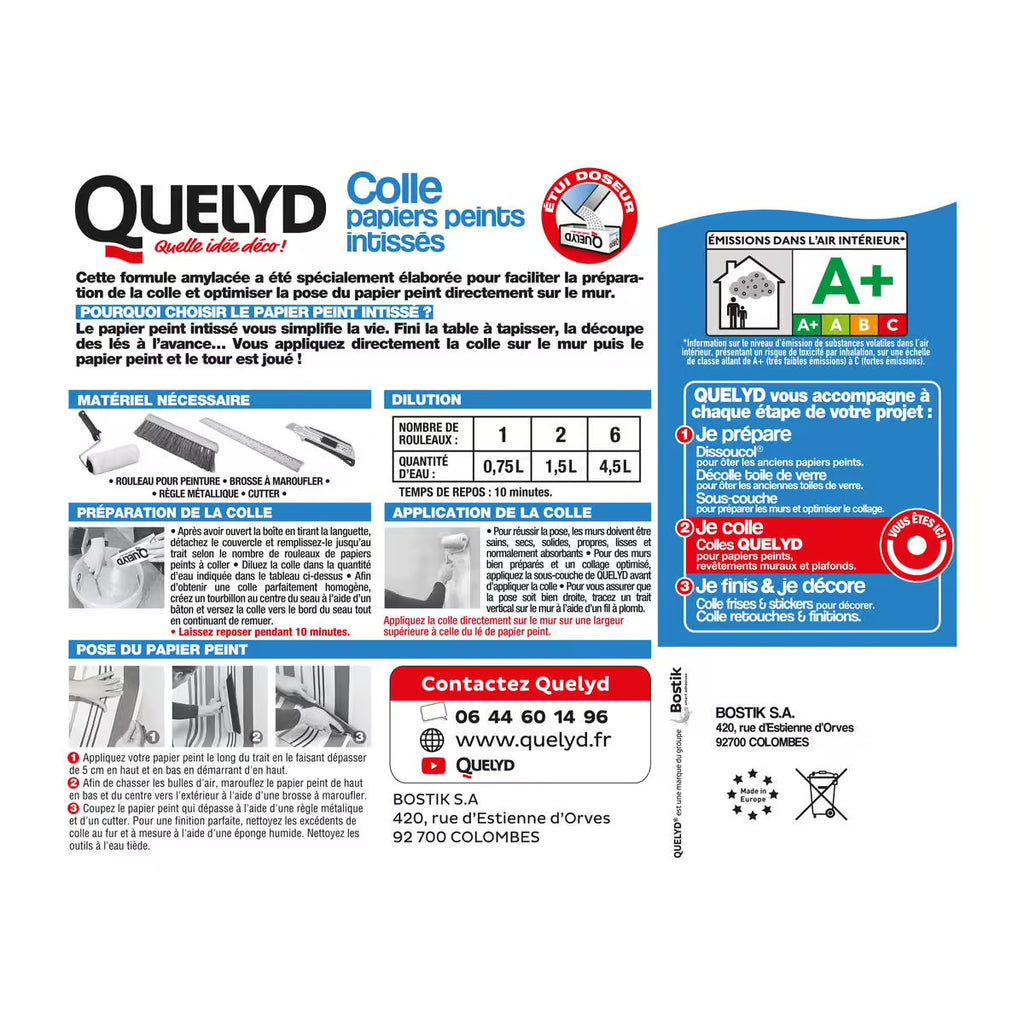 Colle papier peint Quelyd INTISSÉ 300g