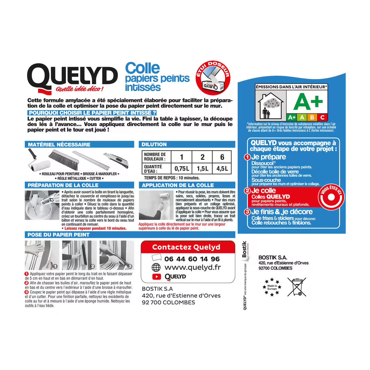Colle papier peint Quelyd INTISSÉ 300g