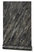 Papier peint marbré gris foncé/doré 0,53x10m