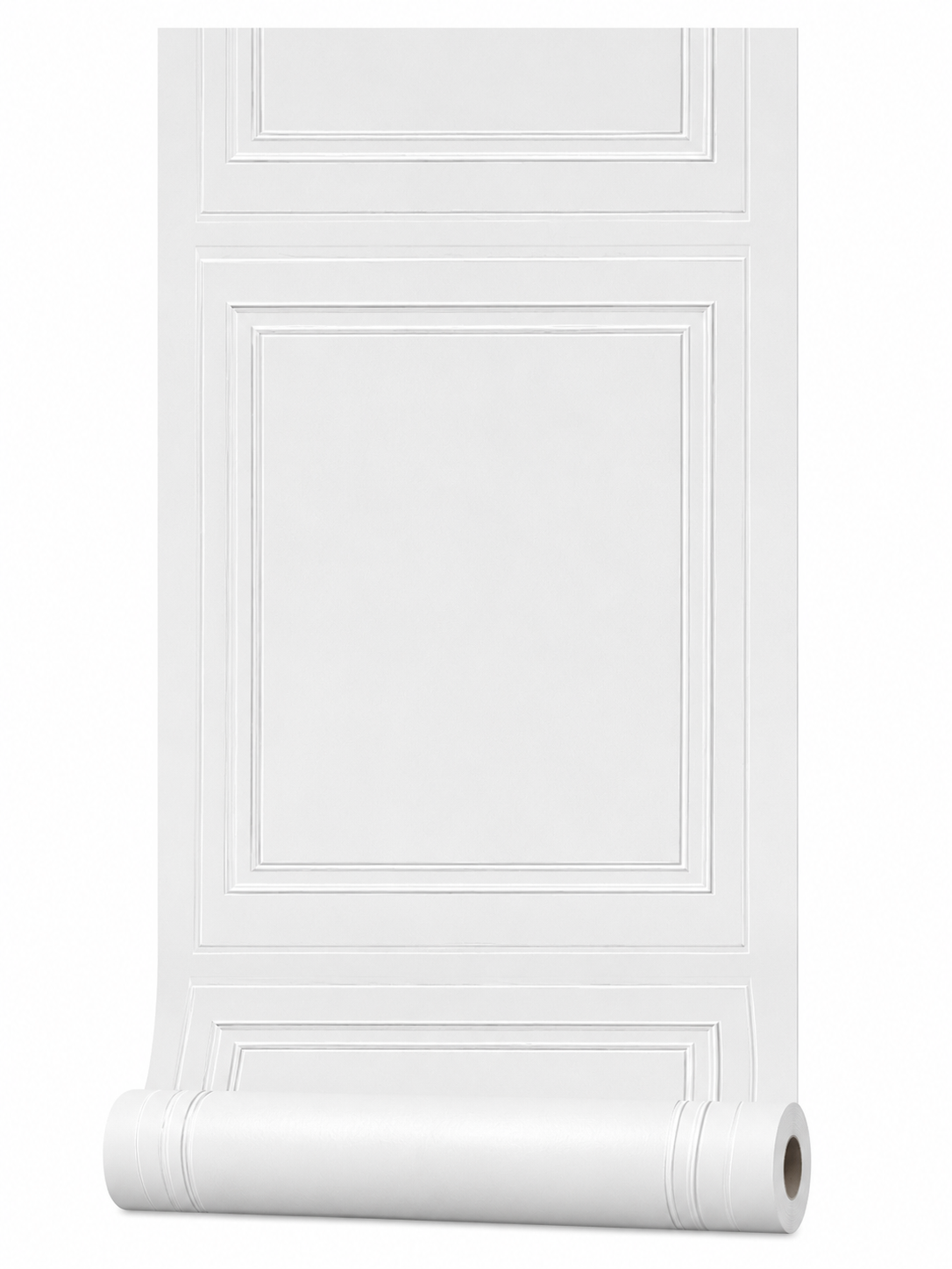 Papier peint moulures blanc 0,53x10m