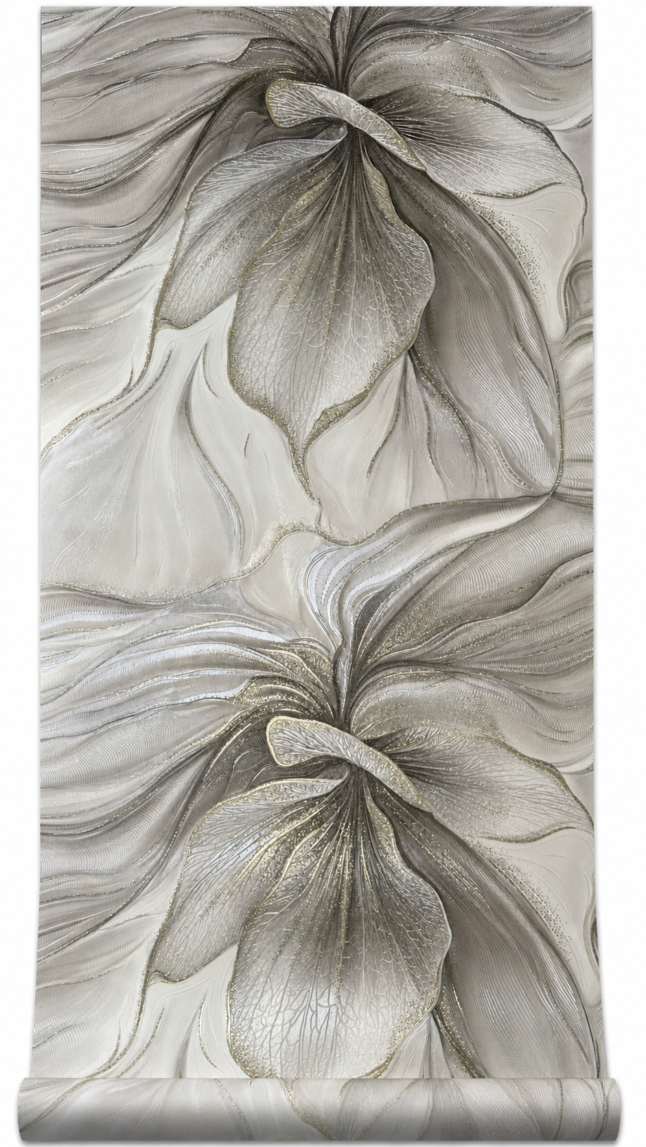 Papier peint fleur abstraite 0,53x10m