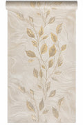 Papier peint feuille d’or 0,53x10m