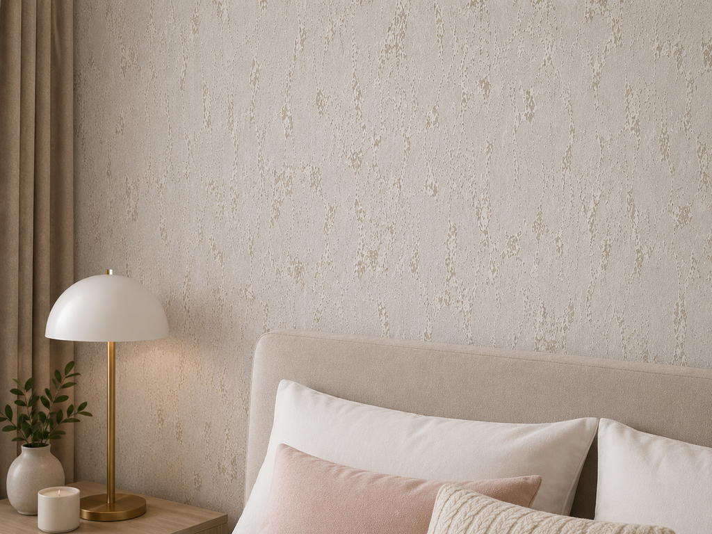 Papier peint taloché greige 0,53x10m