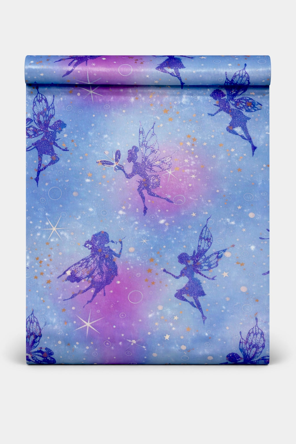 Papier peint enfants fée bleu/violet