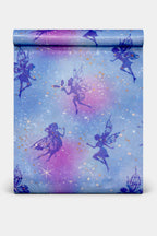 Papier peint enfants fée bleu/violet