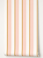 Papier peint rayures rose blanc 0,53x10m