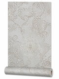 Papier peint classique beige/rose 0,53x10m