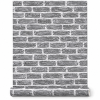 Papier peint brique gris 0,53x10m
