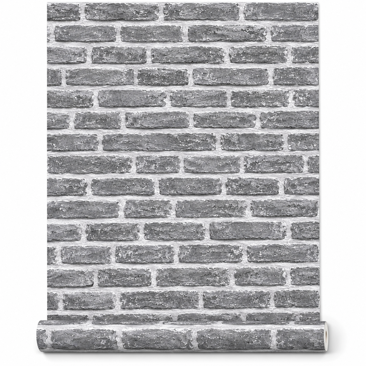 Papier peint brique gris 0,53x10m
