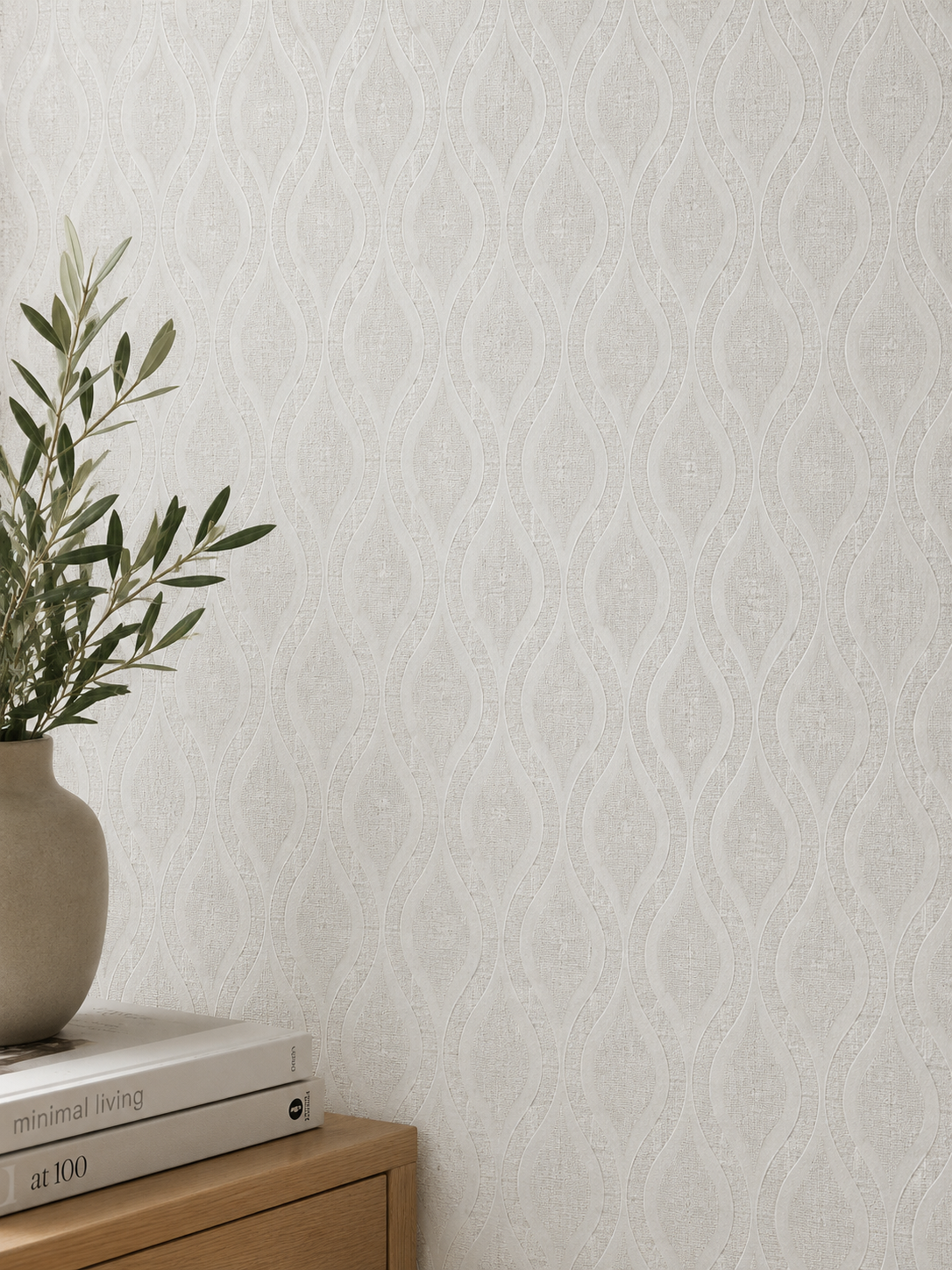Papier peint losange gris 0,53mx10m