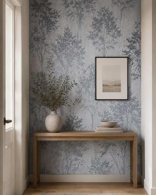 Papier peint arbre gris 0,53x10m