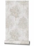 Papier peint arbre taupe 0,53x10m