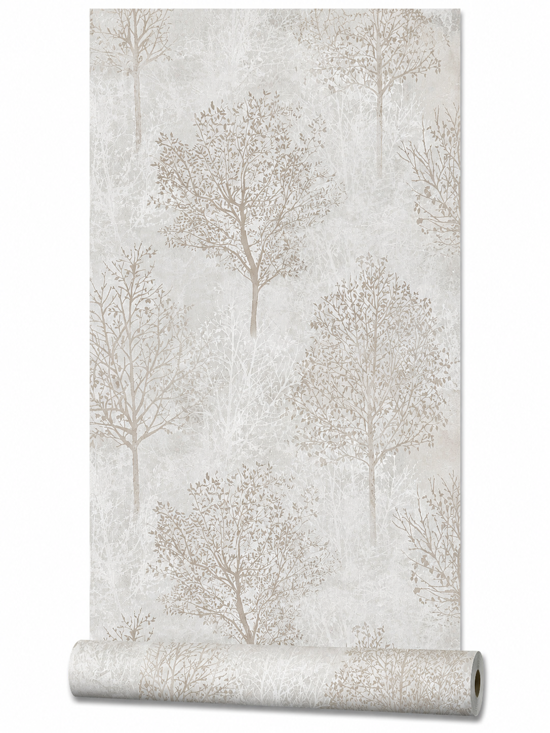 Papier peint arbre taupe 0,53x10m