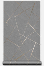 Papier peint géométrique gris cuivre 0,53x10m