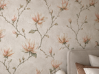 Papier peint fleur oranger 0,53x10m