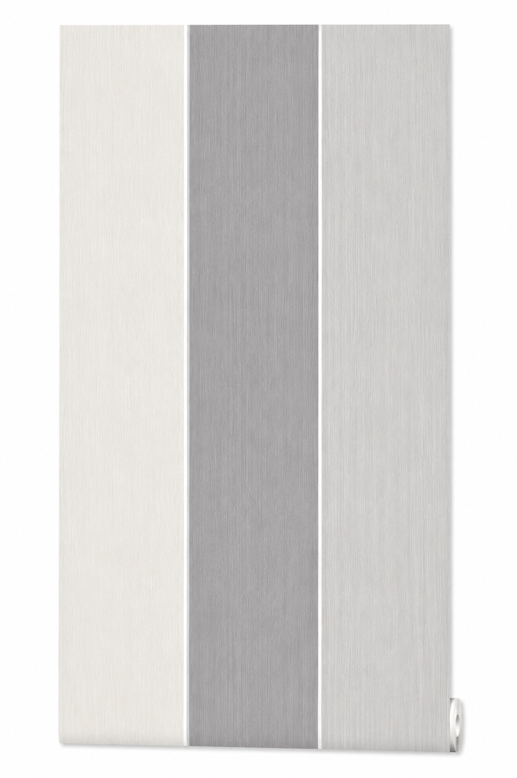 Papier peint rayure gris blanc 0,53x10m