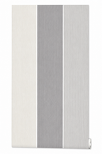 Papier peint rayure gris blanc 0,53x10m