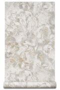 Papier peint marbré gris/doré 0,53x10m