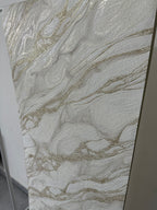 Papier peint marbré blanc/or 0,53x10m