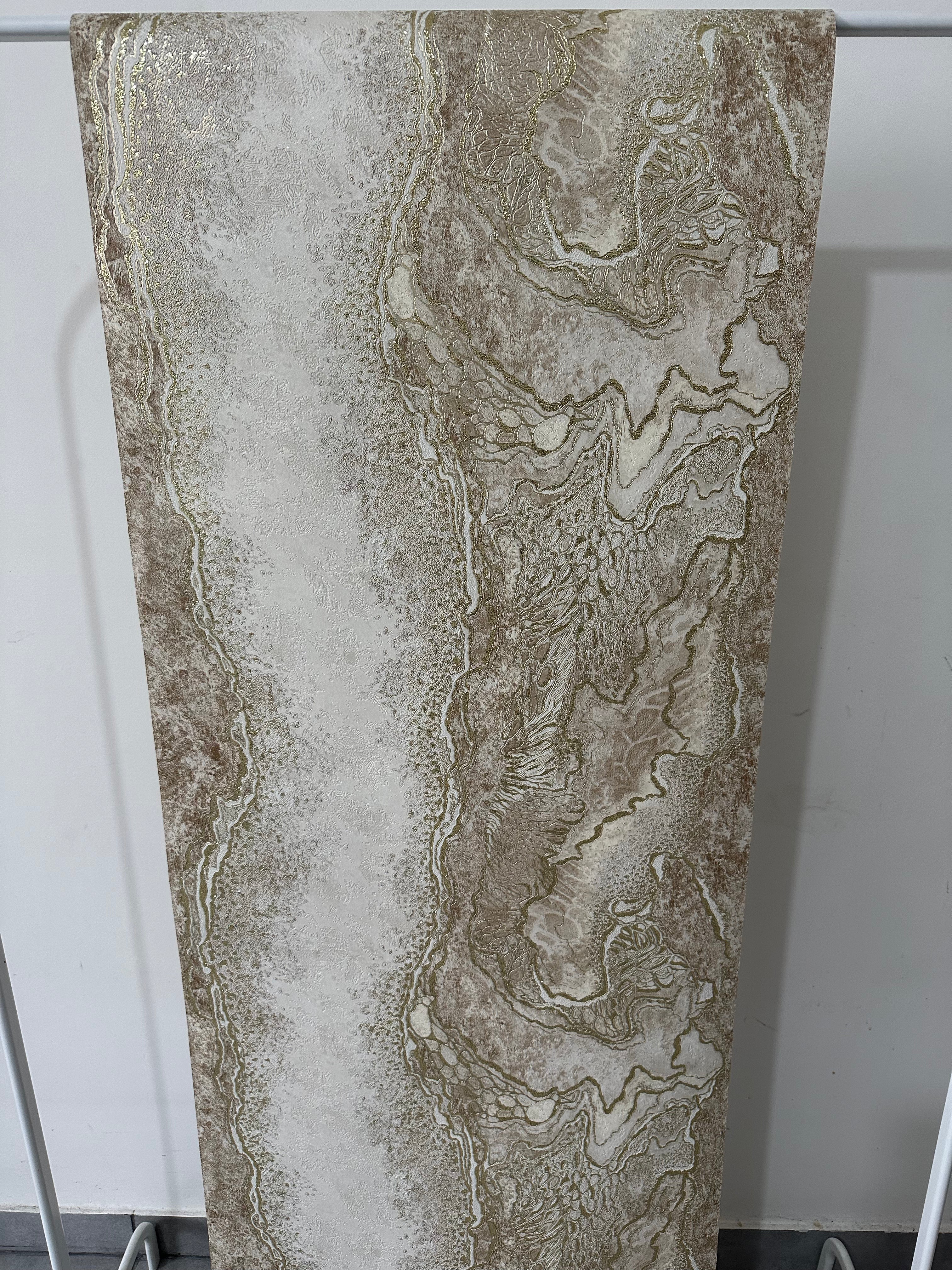 Papier peint marbre or 0,53x10m