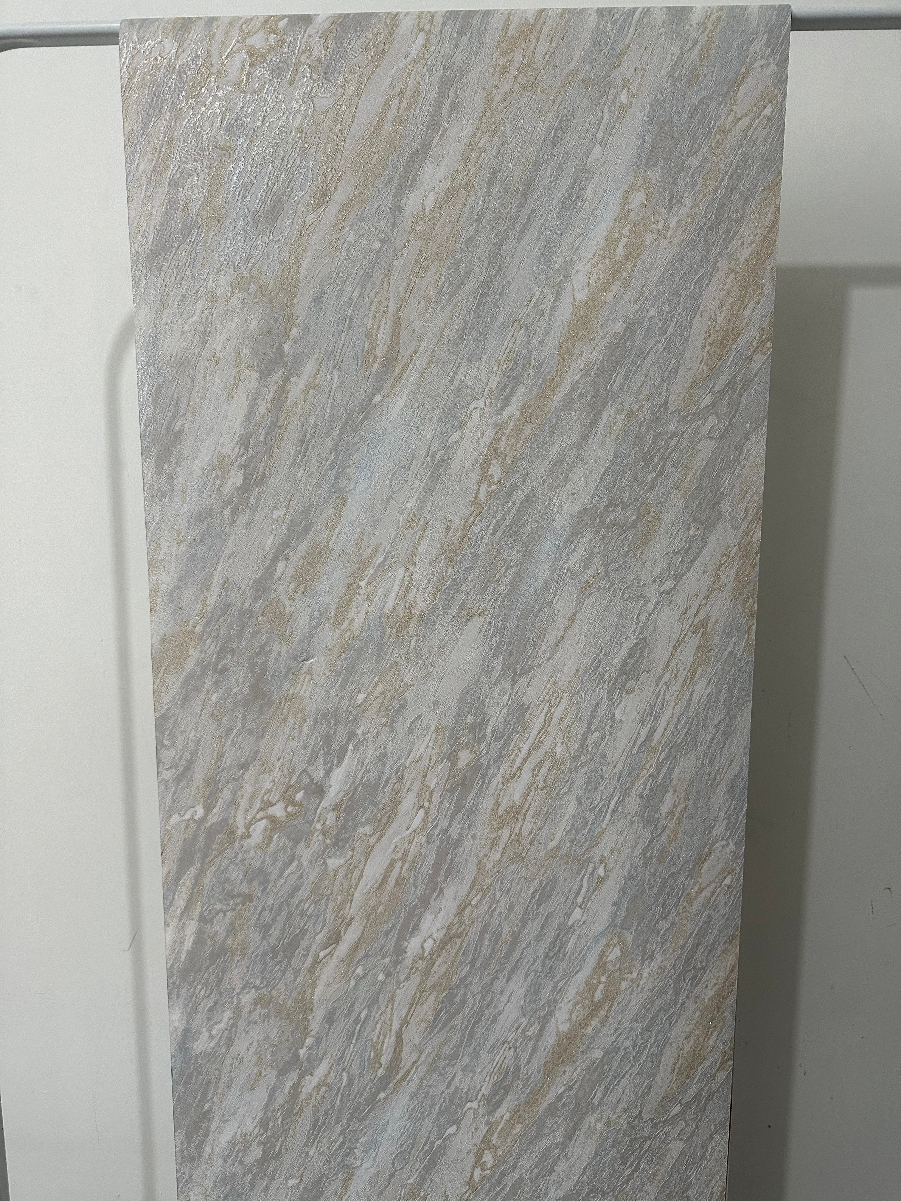 Papier peint marbre gris/doré 0,53x10m