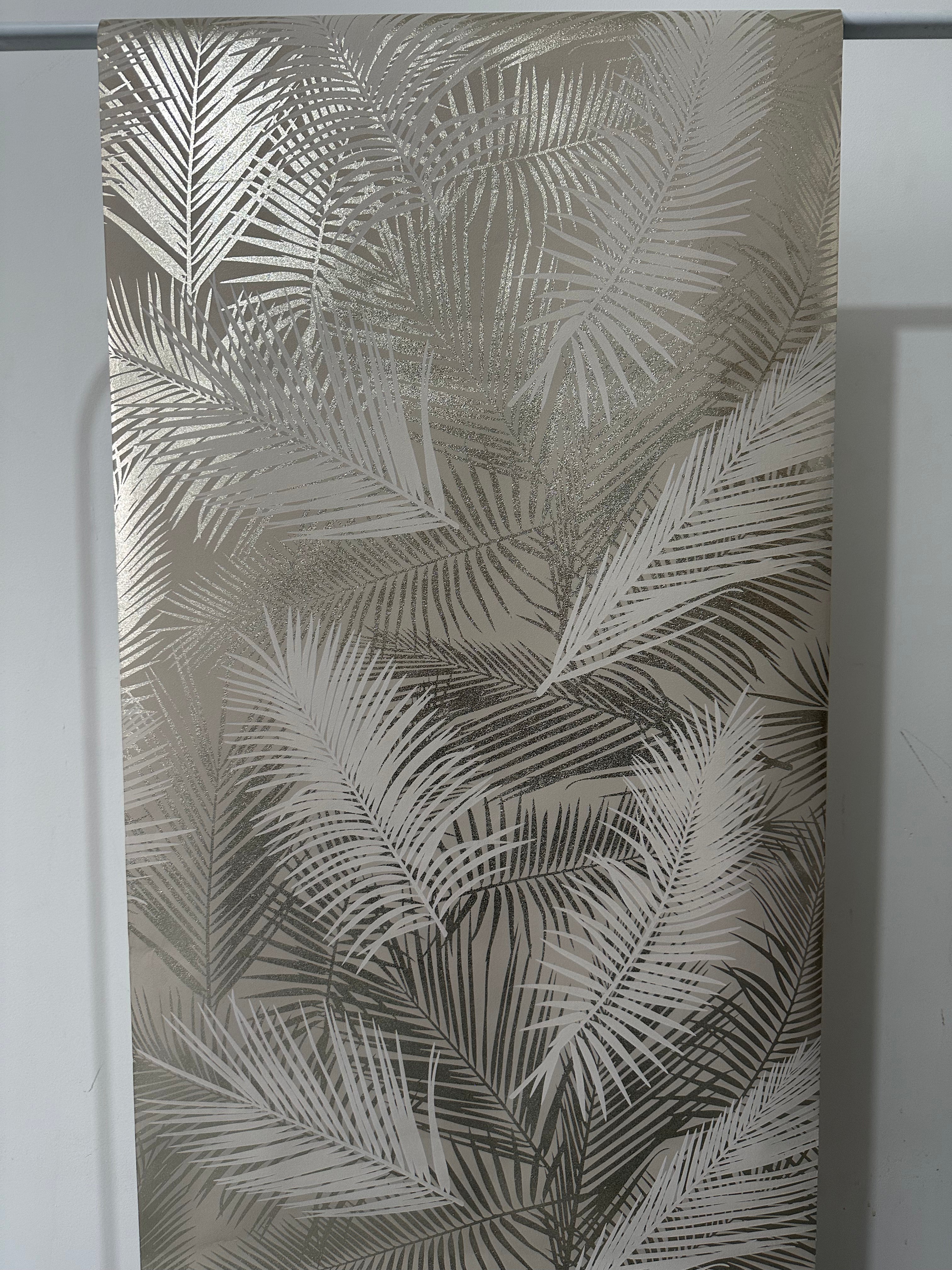 Papier peint plume doré 0,53x10m