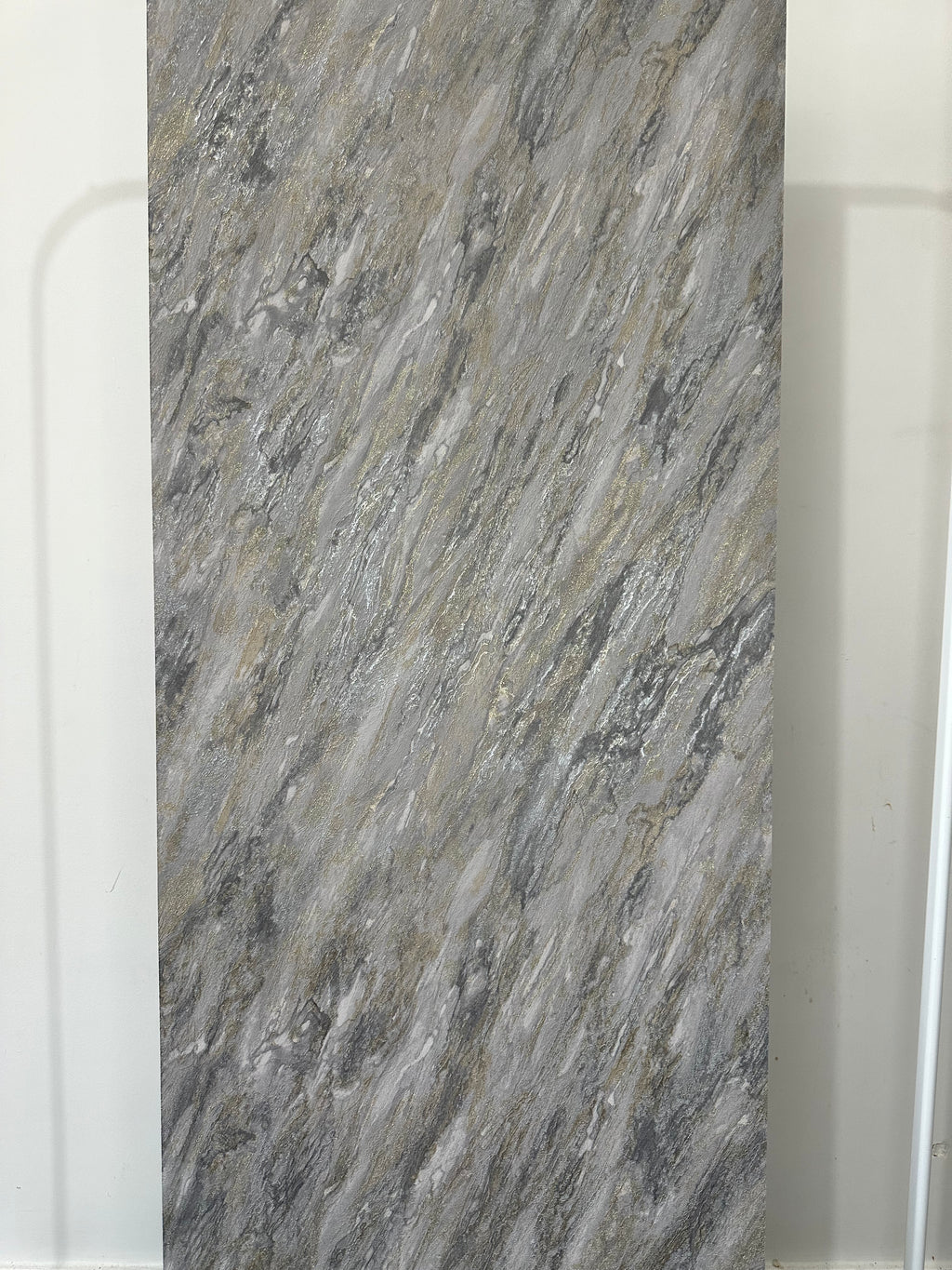 Papier peint marbre gris/doré 0,53x10m