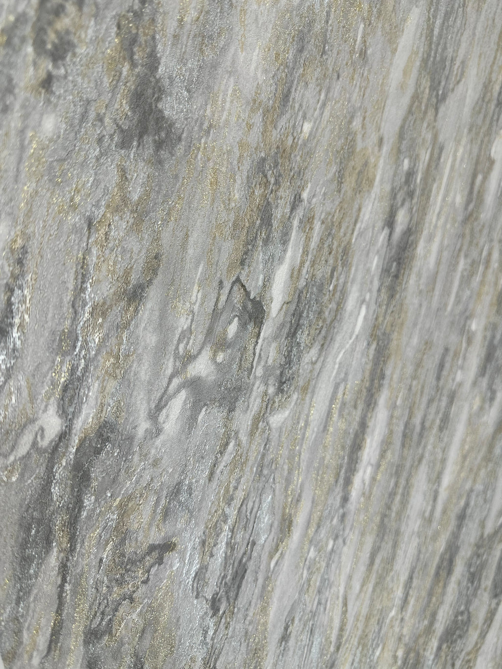 Papier peint marbre gris/doré 0,53x10m