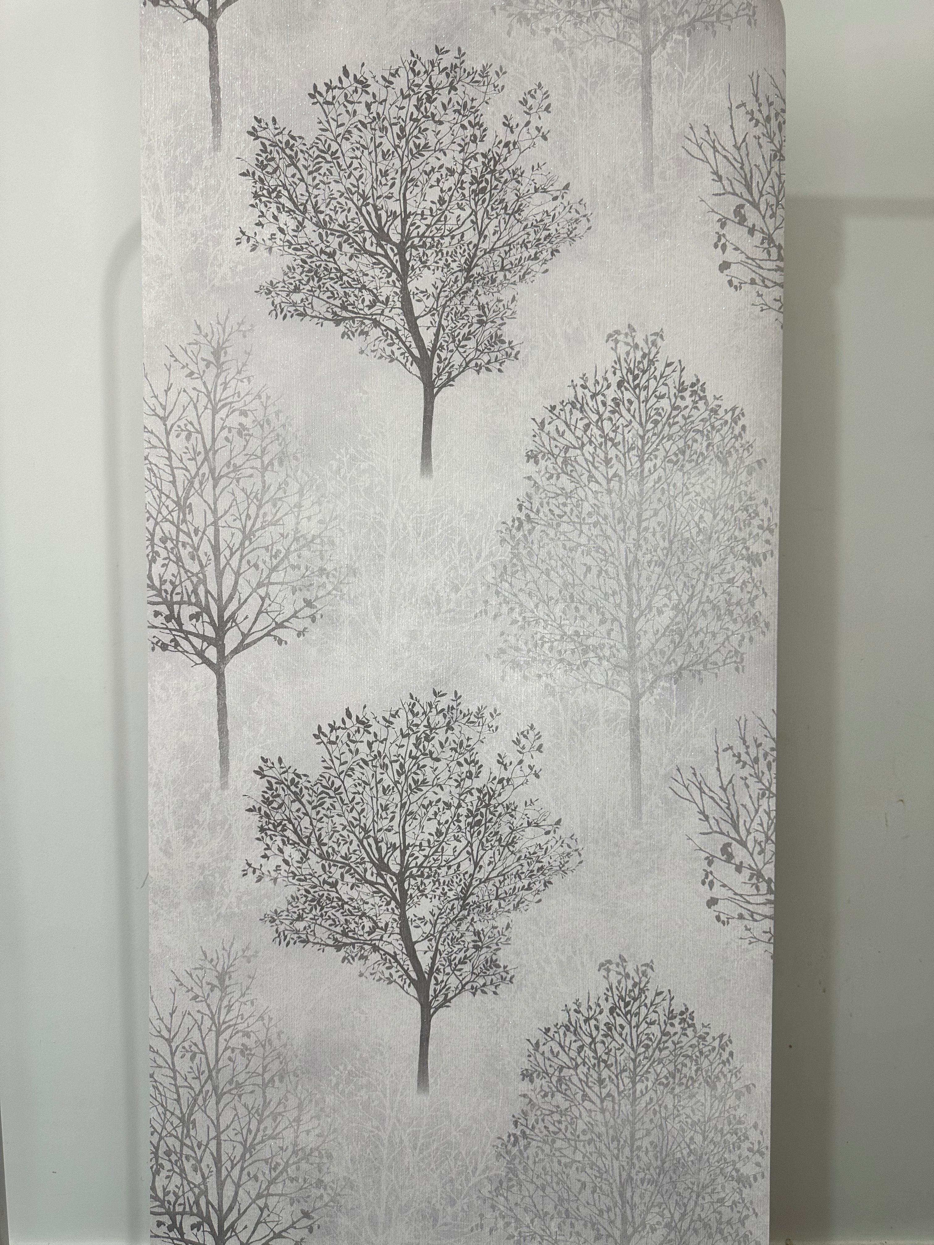 Papier peint arbre gris 0,53x10m