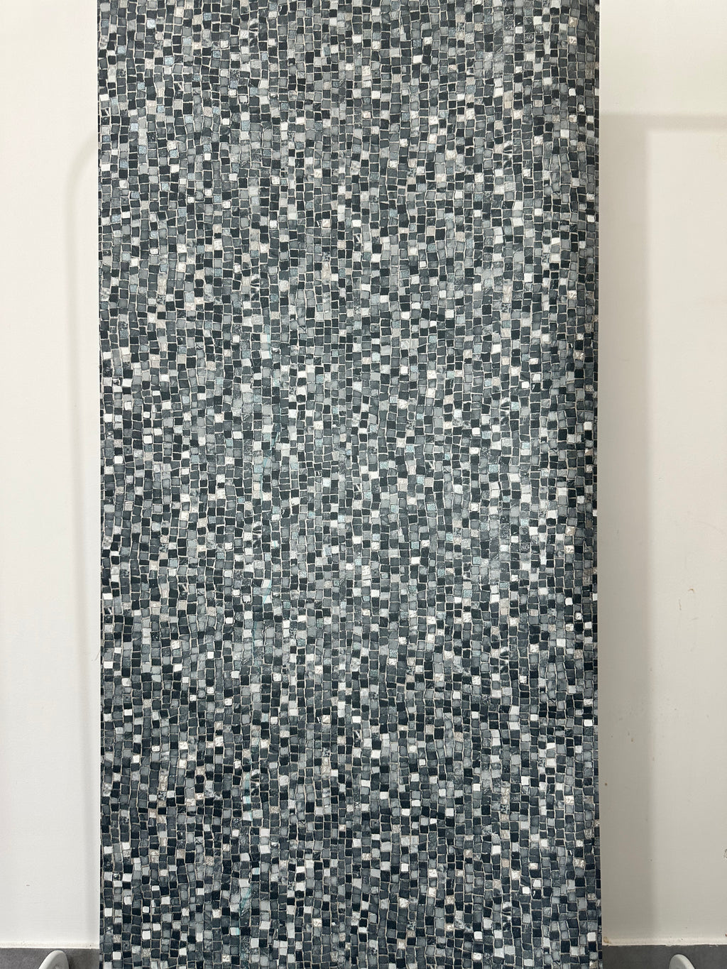 Papier peint petits carreaux gris foncé 0,53x10m