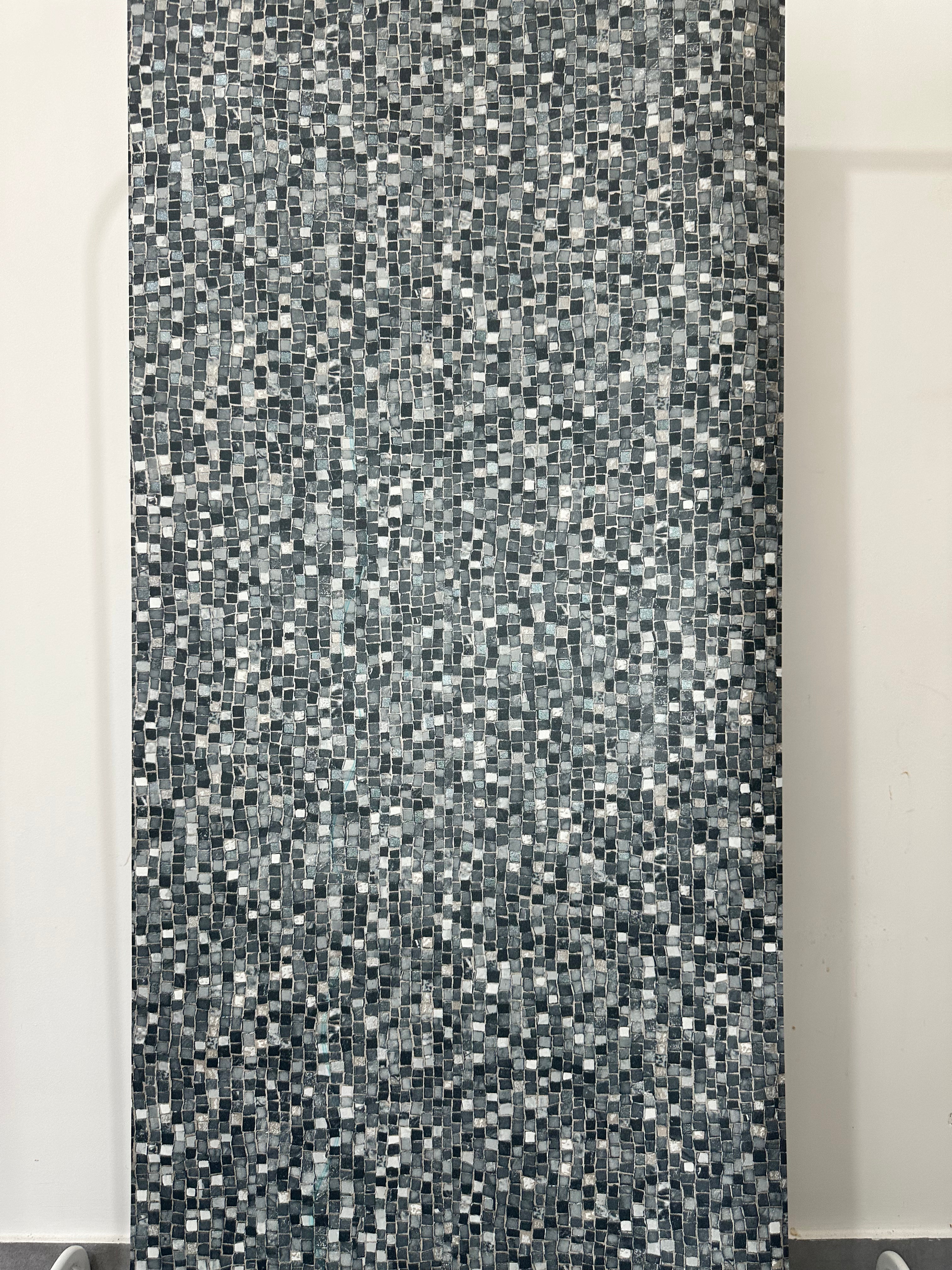 Papier peint petits carreaux gris foncé 0,53x10m