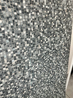Papier peint petits carreaux gris foncé 0,53x10m