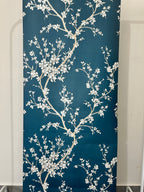 Papier peint feuillage japonais bleu 0,53x10m