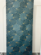 Papier peint géométrique Bleu canard 0,53x10m