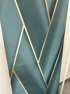 Papier peint rayé bleu canard 0,53x10m